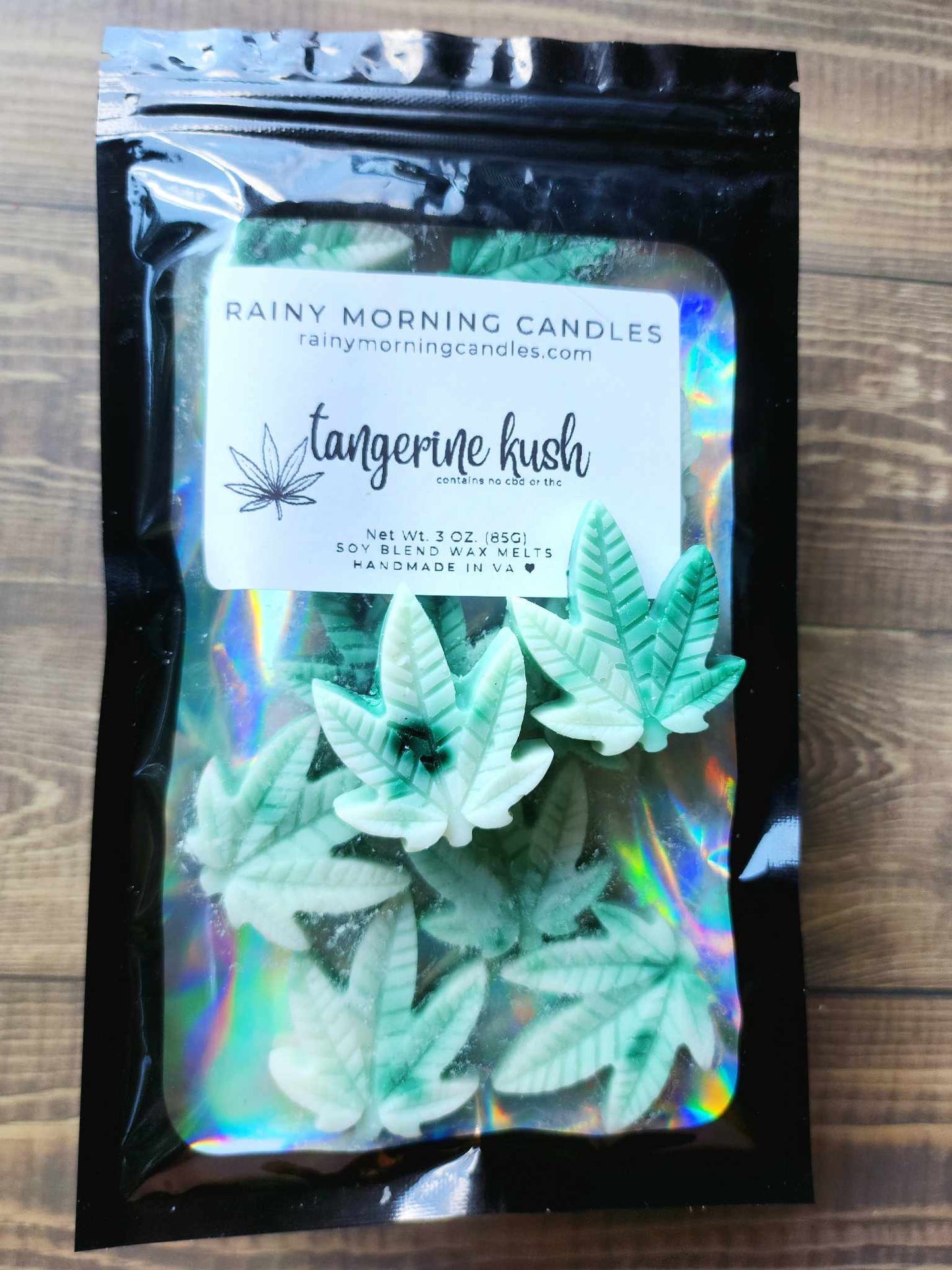 Tangerine Kush |  Tangerine + Hemp Blend Cannabis Leaf Wax Melts